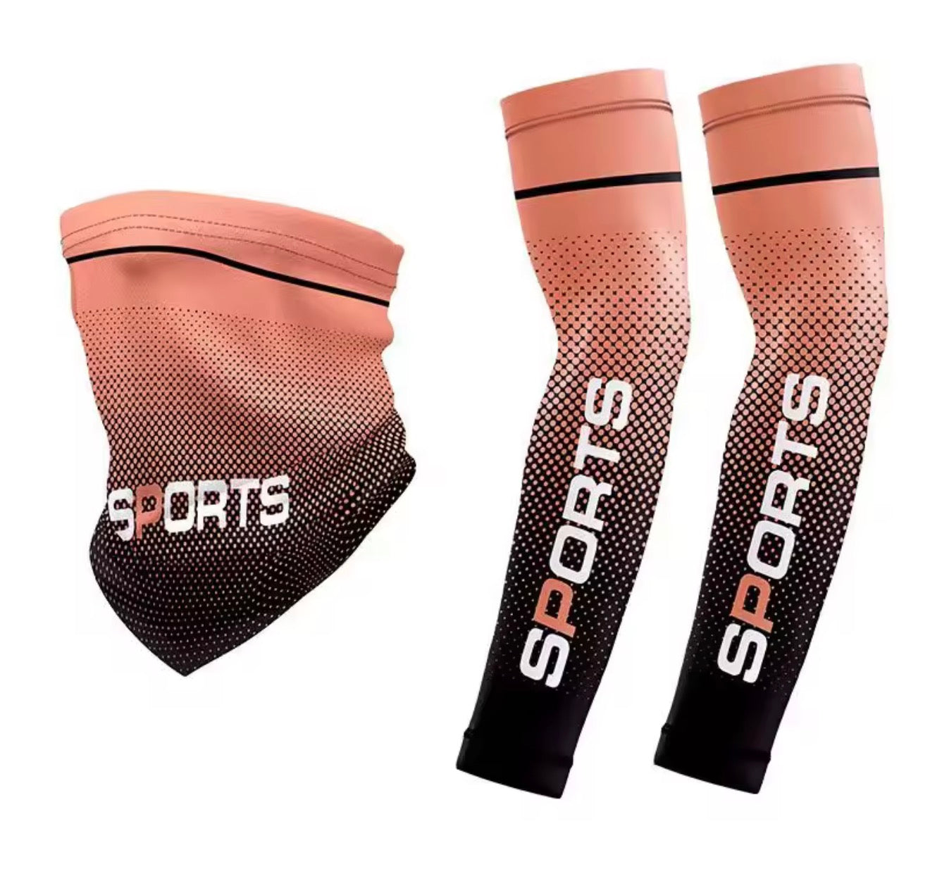 Tour de Cou & Manchons de Bras Sport UV – Bleu Dégradé
