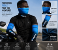 Tour de Cou & Manchons de Bras Sport UV – Bleu Dégradé