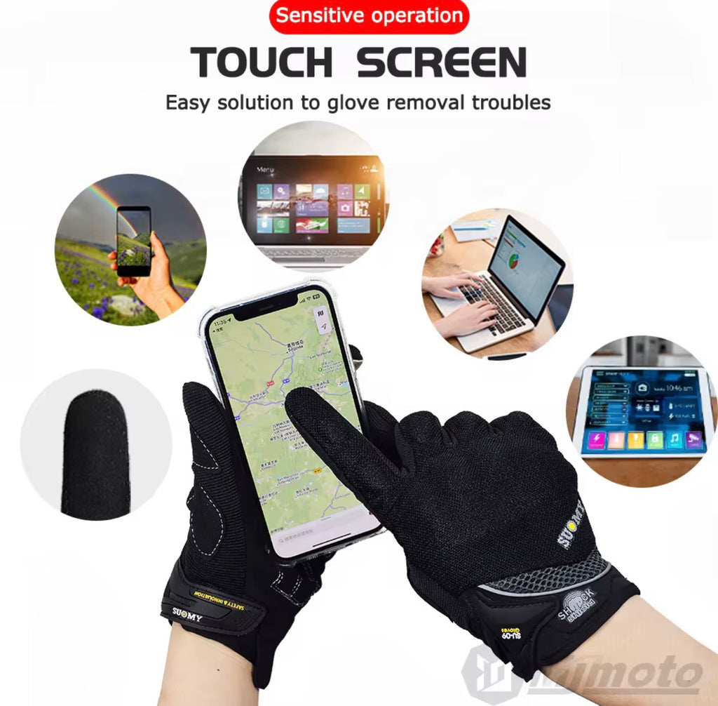 Gants Moto Été Respirants avec Protection des Articulations – Écran Tactile