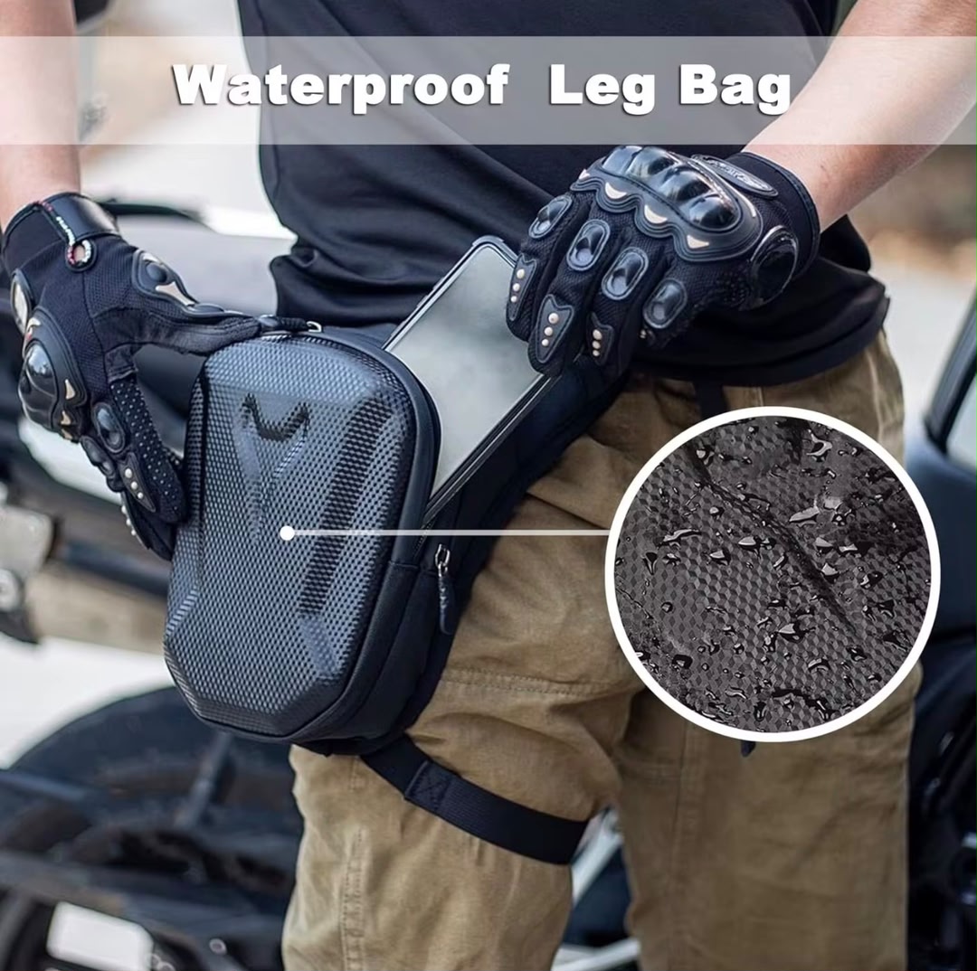 Sac Cuisse Moto Rigide Étanche – Grande Capacité