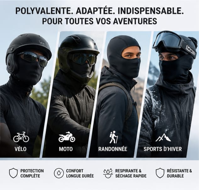 Cagoule Moto Intégrale Premium – Confort, Protection et Style